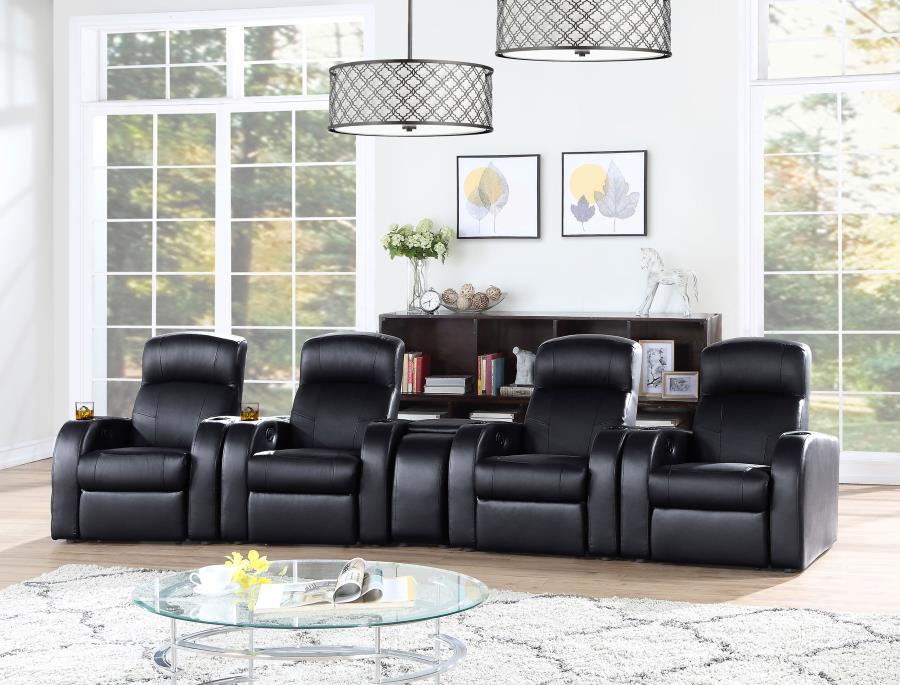 Cyrus - Upholstered Home Theater Seating by CoasterEssence | Bel Furniture