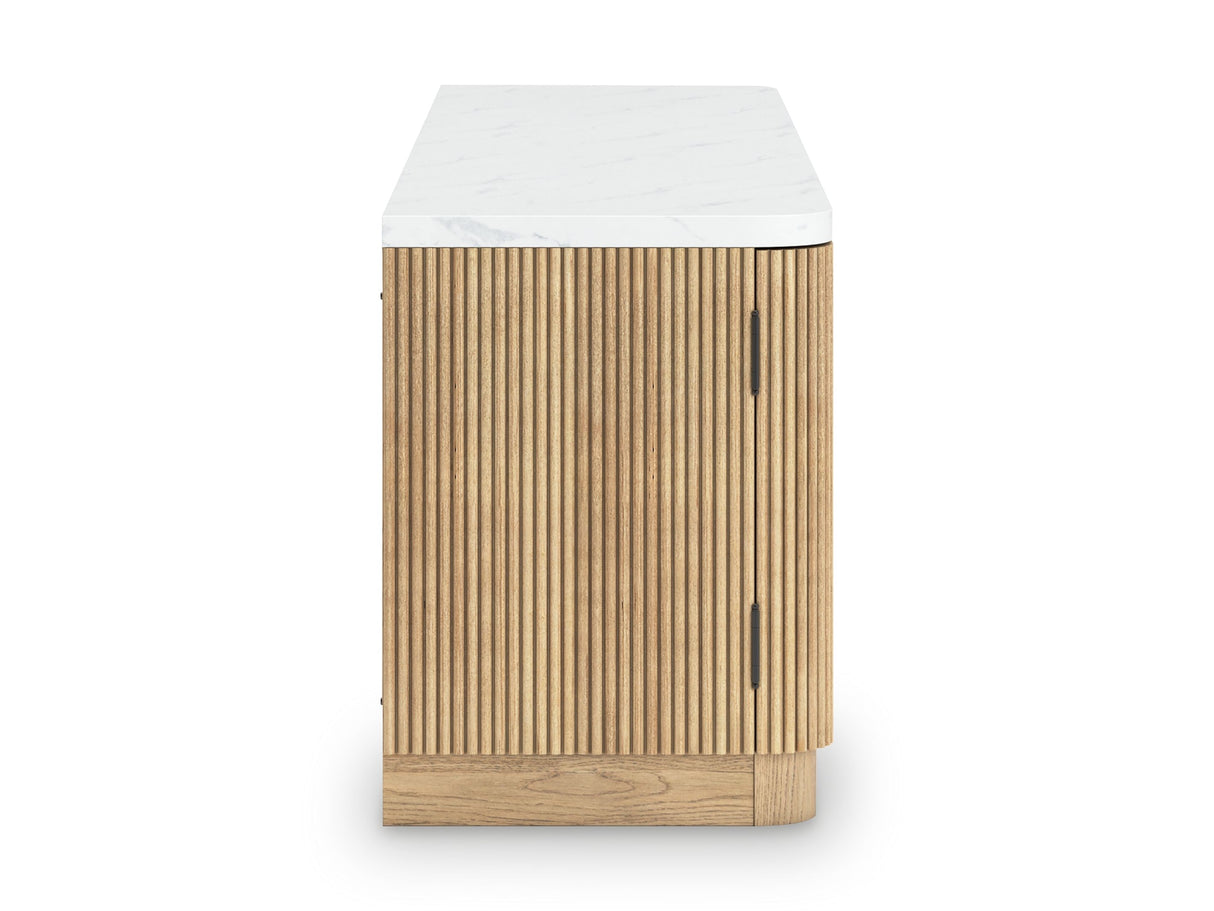 Camdill - Light Brown - XL TV Stand With Fireplace Option by Signature Design by Ashley® | Bel Furniture