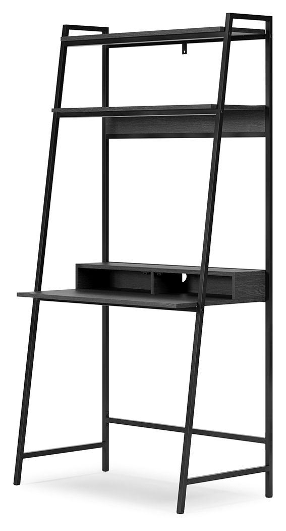 Yarlow - Black - Home Office Desk and Shelf by Signature Design by Ashley® | Bel Furniture