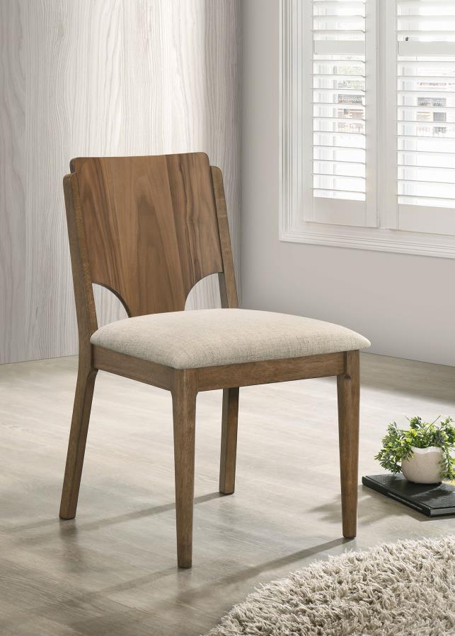 Crestmore - Dining Chair Upholstered Seat (Set of 2) - Walnut by Coaster Fine Furniture | Bel Furniture