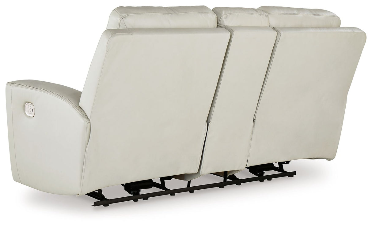 Mindanao - Power Reclining Loveseat With Console /Adj Hdrst by Signature Design by Ashley® | Bel Furniture