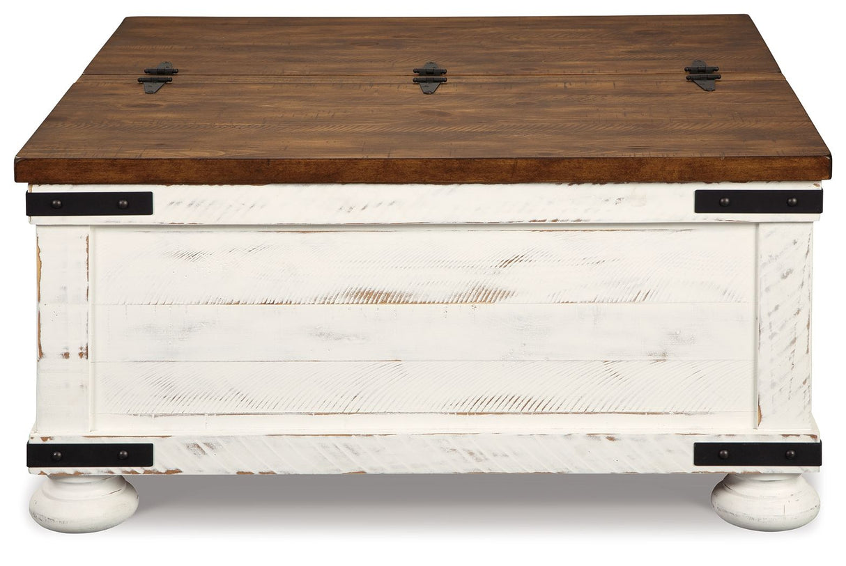 Wystfield - White / Brown - Cocktail Table with Storage by Signature Design by Ashley® | Bel Furniture
