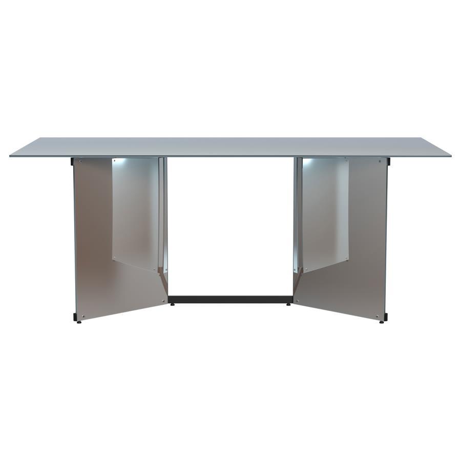 Emery - Rectangular Mirrored Dining Table - Silver by Coaster Fine Furniture | Bel Furniture