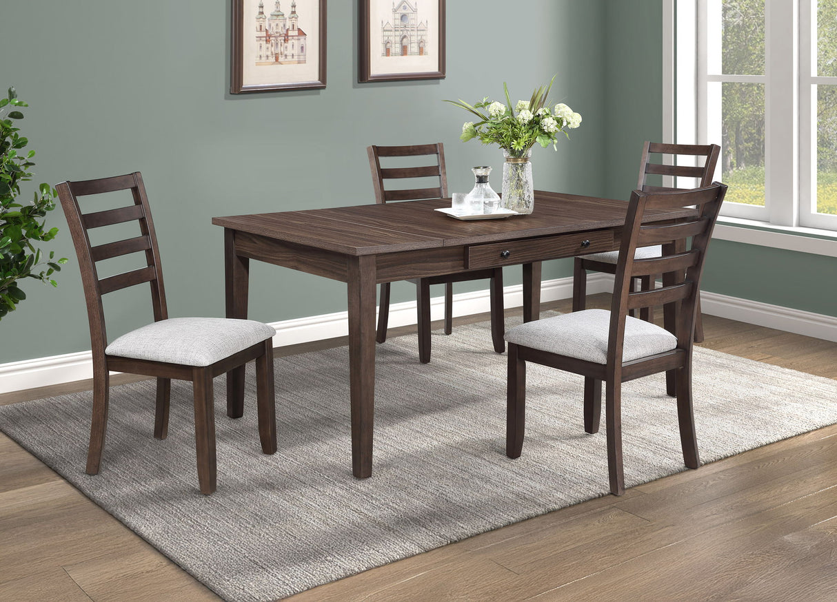 Wagner - Dining Room Set Dark Brown 5 Pc. Table, 4 Chairs by Crown Mark | Bel Furniture