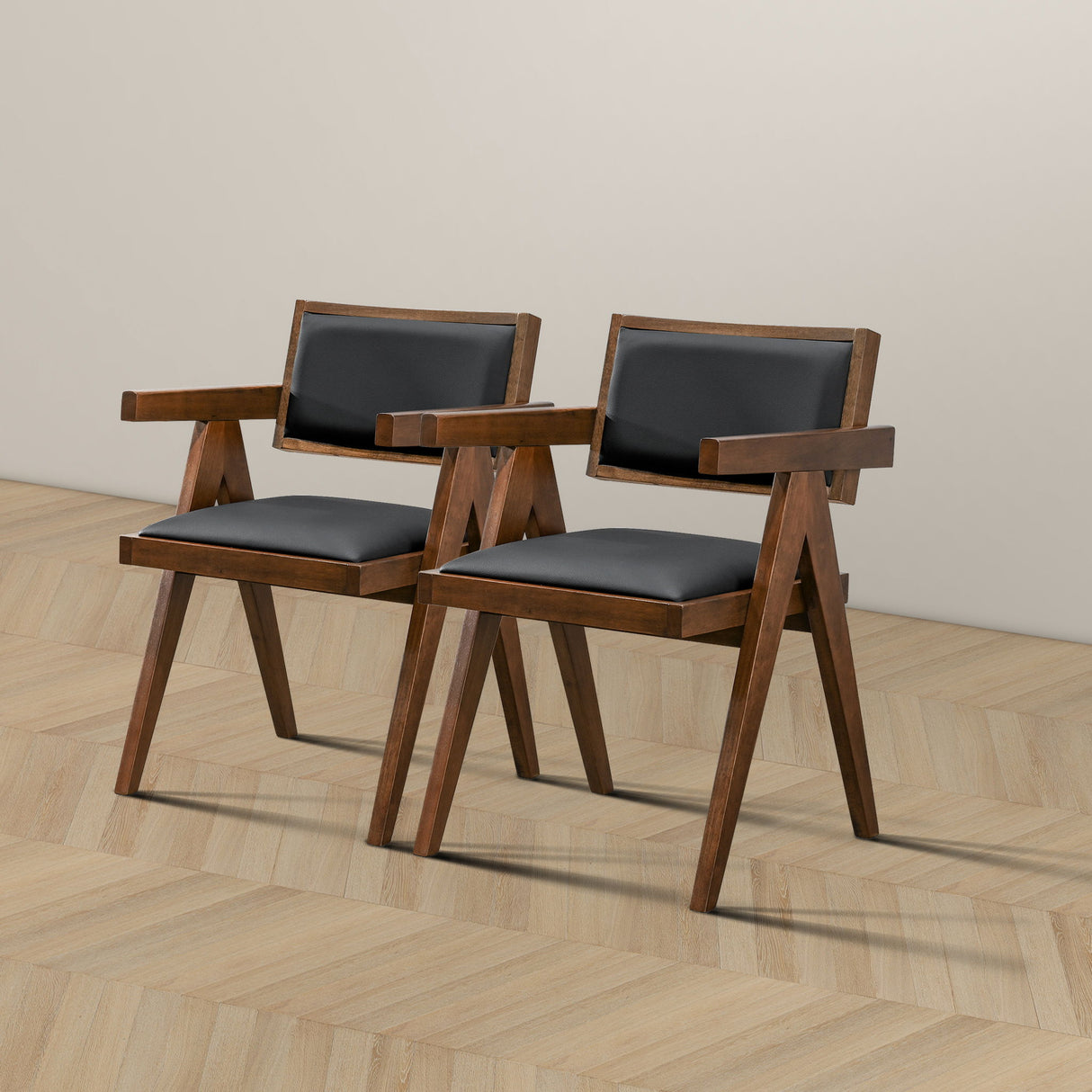 Athena - Dining Chair (Set of 2) - Black / Brown by Ashcroft Furniture | Bel Furniture