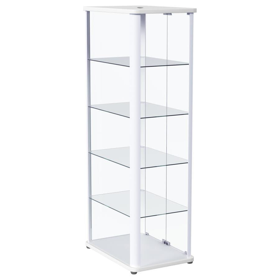 Aero - 5-Shelf Display Curio Cabinet With Led Lighting