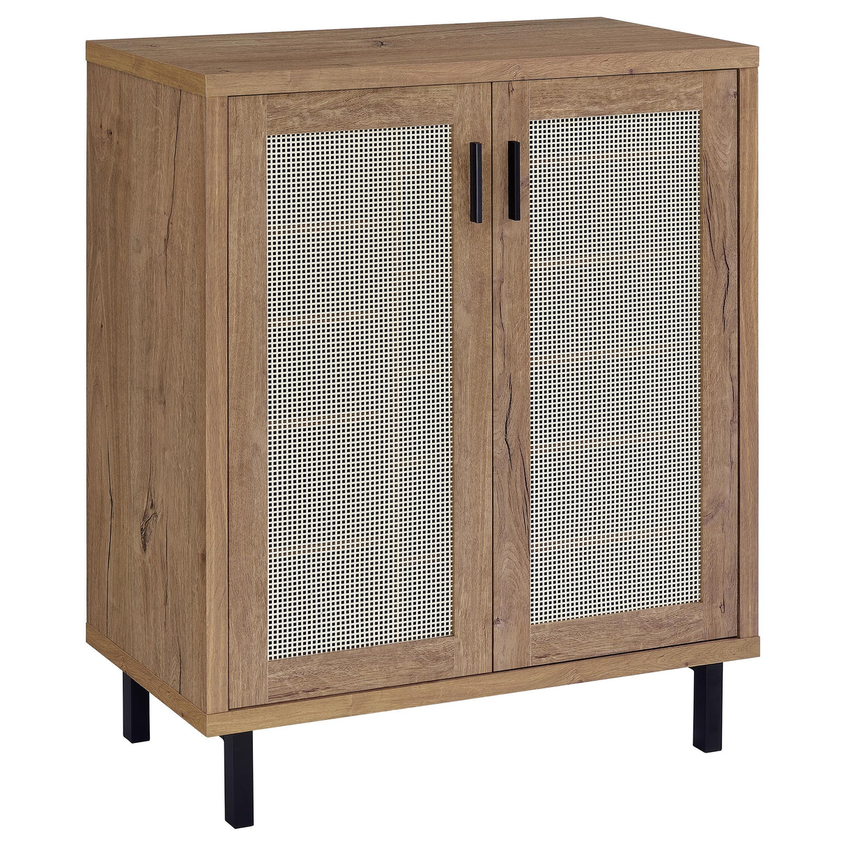 Teller - 2-Door Shoe Storage Cabinet - Natural Oak