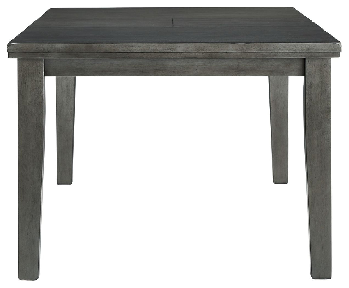 Hallanden - Gray - Rectangular Dining Room Butterfly Extension Table by Signature Design by Ashley® | Bel Furniture
