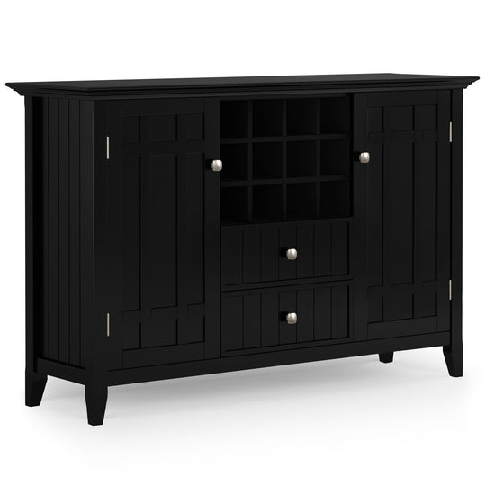 Bedford - Sideboard Buffet And Wine Rack Black by Simpli-Home | Bel Furniture