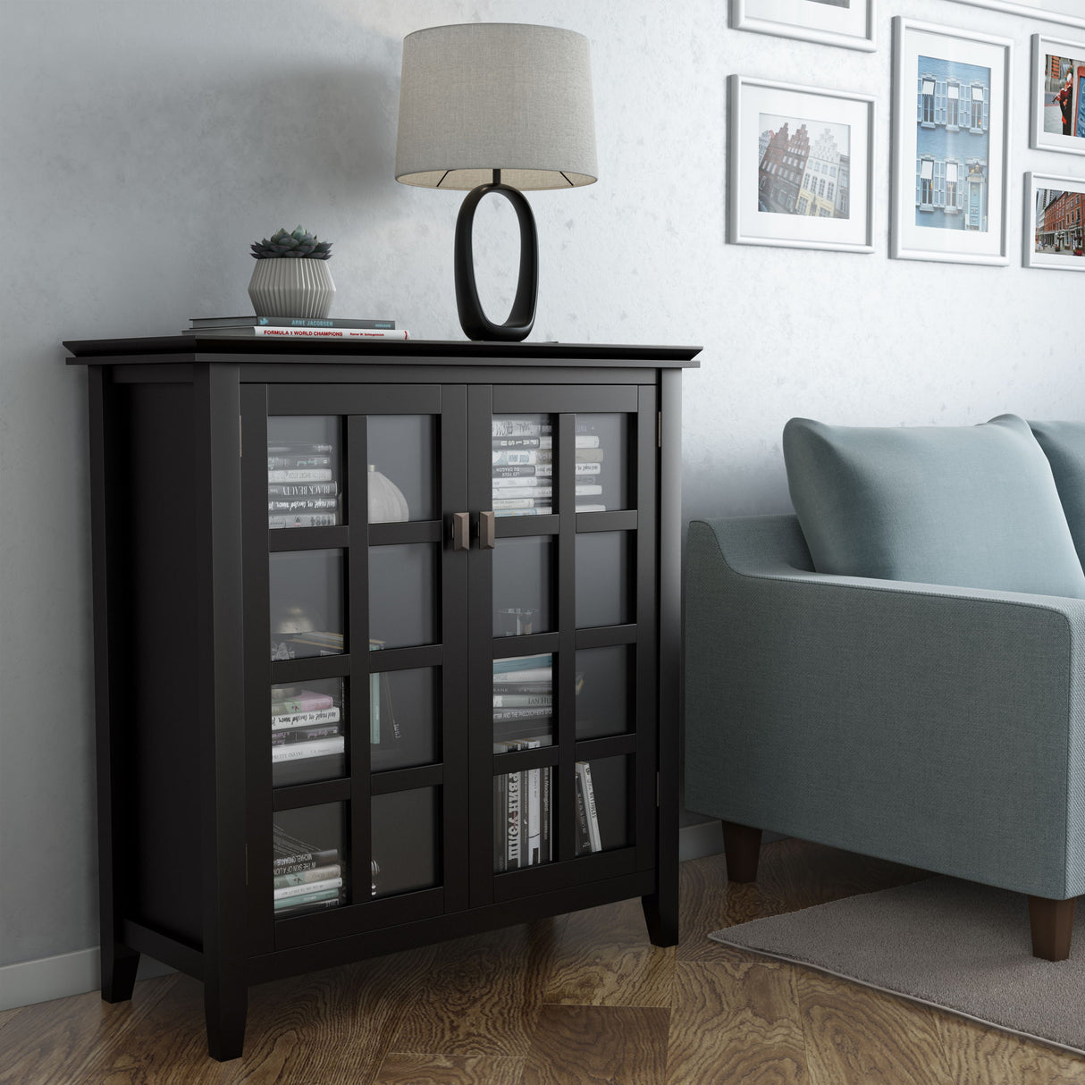 Artisan - Handcrafted Medium Storage Cabinet by Simpli-Home | Bel Furniture