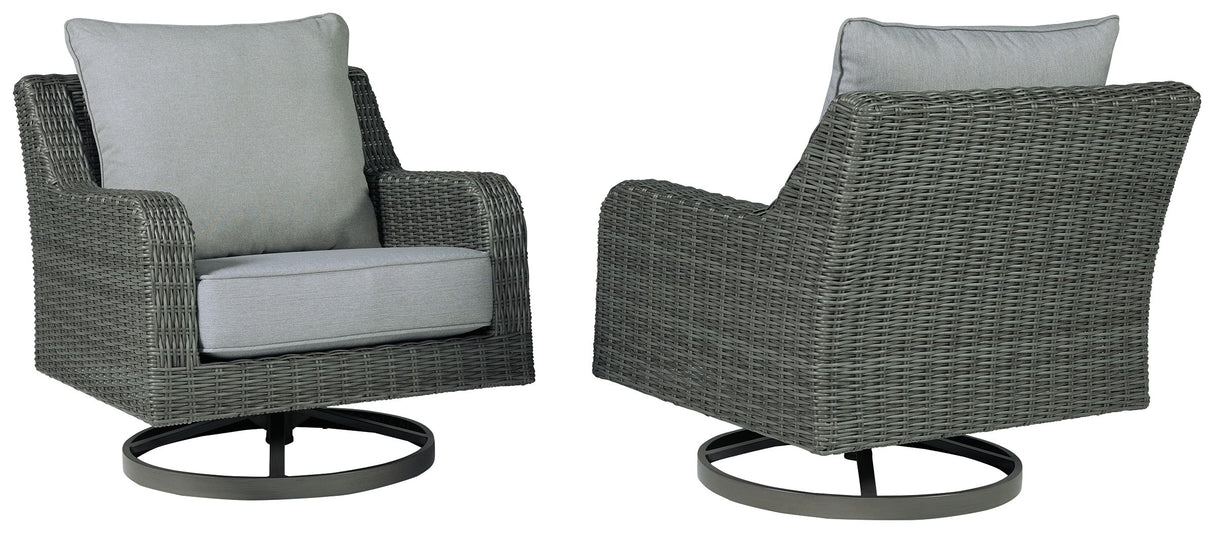 Elite Park - Gray - Swivel Lounge w/ Cushion by Signature Design by Ashley® | Bel Furniture