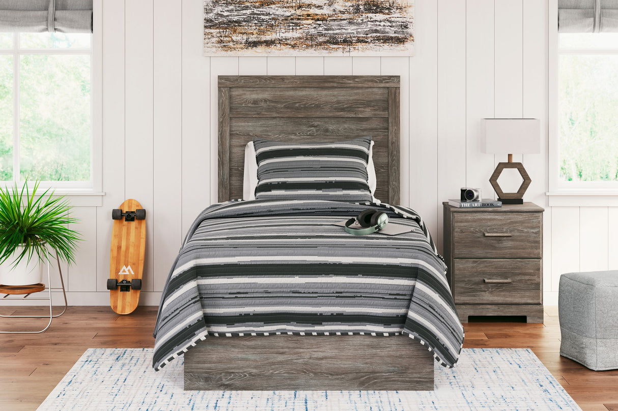 Ralinksi - Twin Panel Bed - Gray