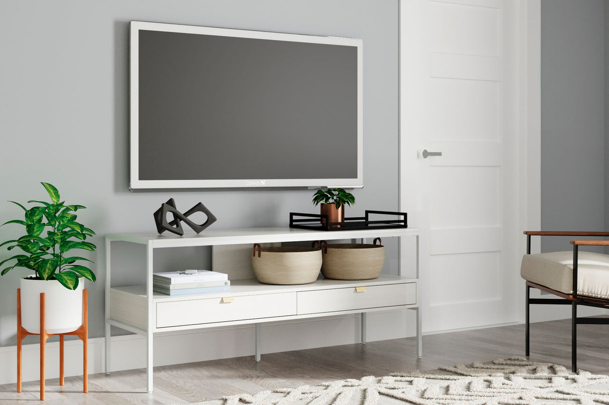 Deznee - White - Large TV Stand by Signature Design by Ashley® | Bel Furniture