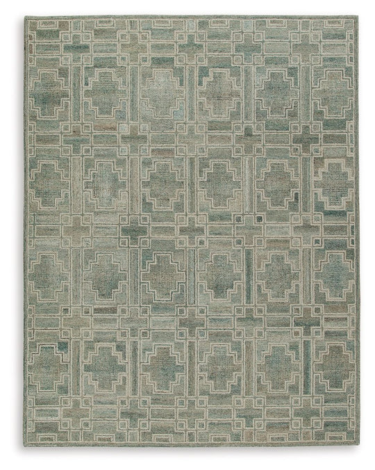 Jossland - Rug Green 8' x 10' by Signature Design by Ashley® | Bel Furniture