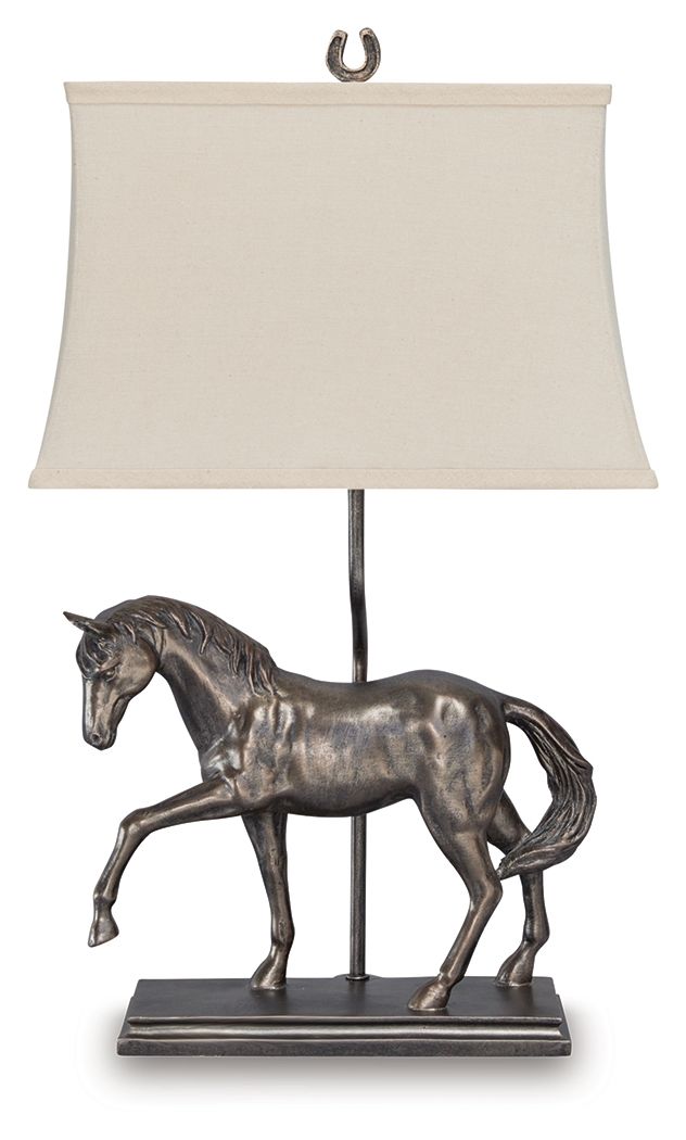 Sandorman - Bronze Finish - Poly Table Lamp by Signature Design by Ashley® | Bel Furniture