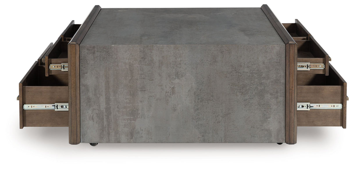 Kallenny - Brown / Gray - Square Cocktail Table by Signature Design by Ashley® | Bel Furniture