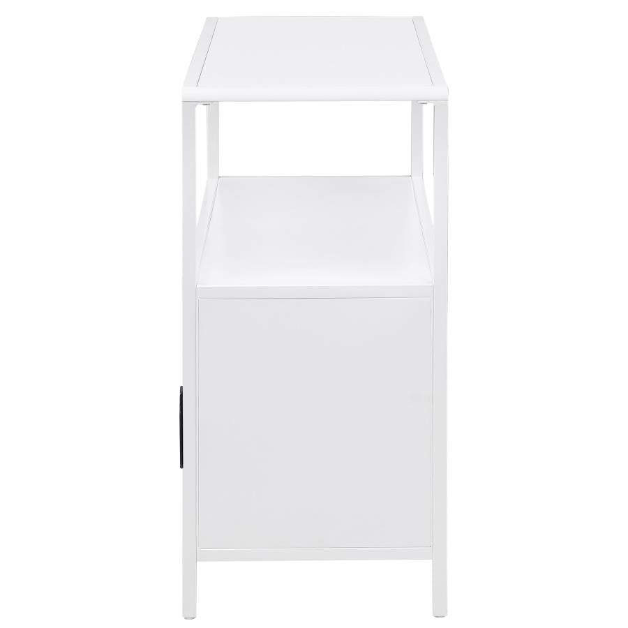 Amherst - 2-Door Radio Weave Cane Metal Accent Cabinet
