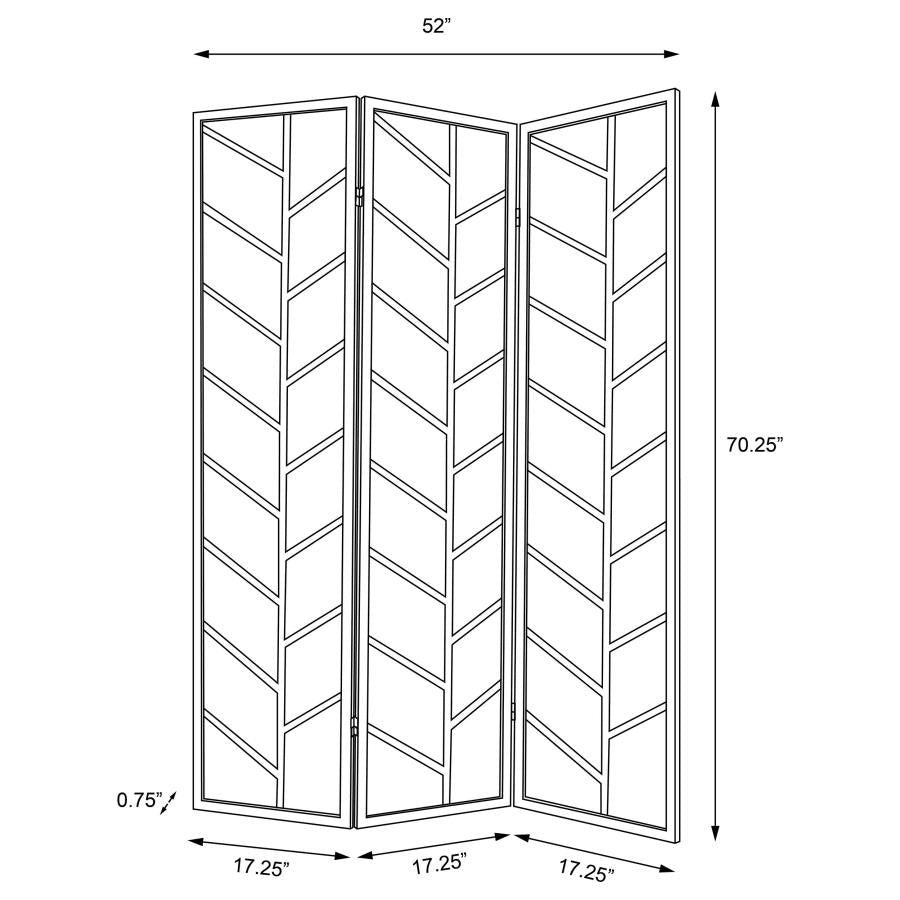 Mila - 3-Panel Room Divider Folding Shoji Screen - Walnut