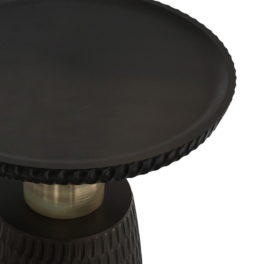 Breanna - Side Table - Black / Gold by Simpli-Home | Bel Furniture