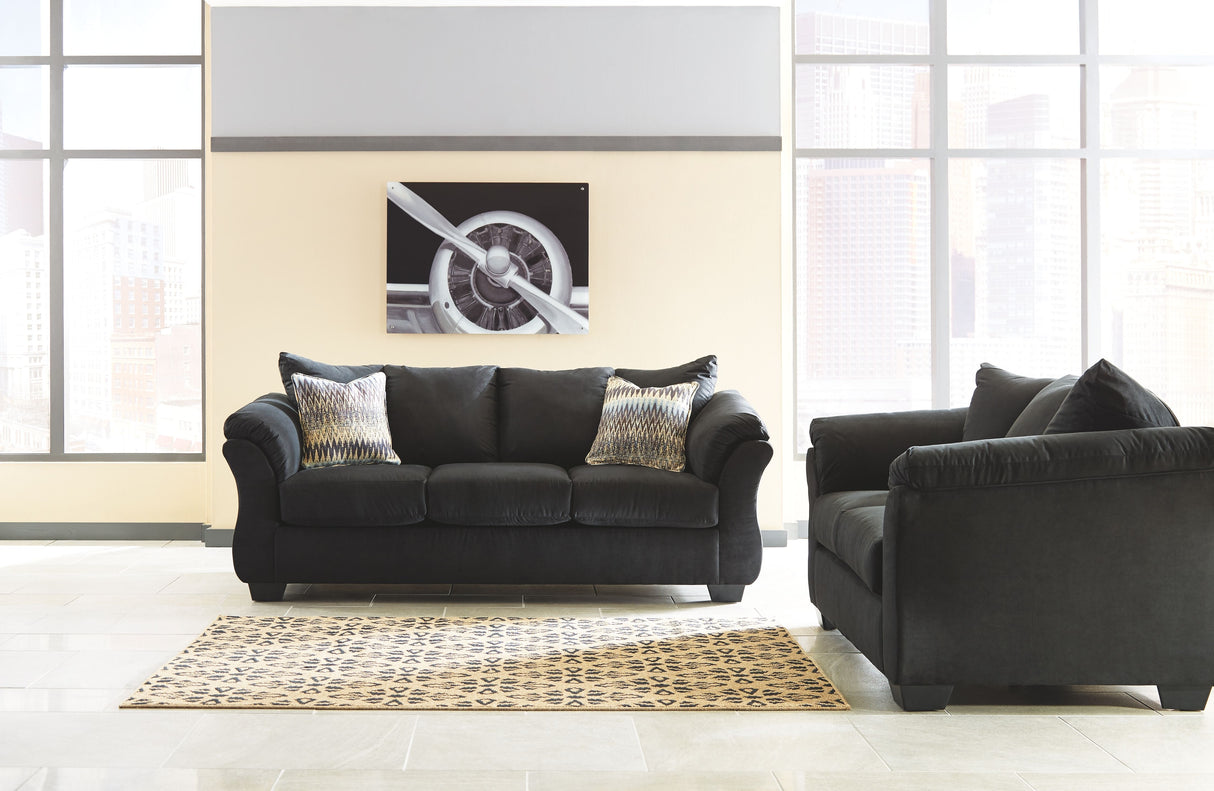 Darcy - Living Room Set Black 2 Pc. Sofa, Loveseat by Signature Design by Ashley® | Bel Furniture
