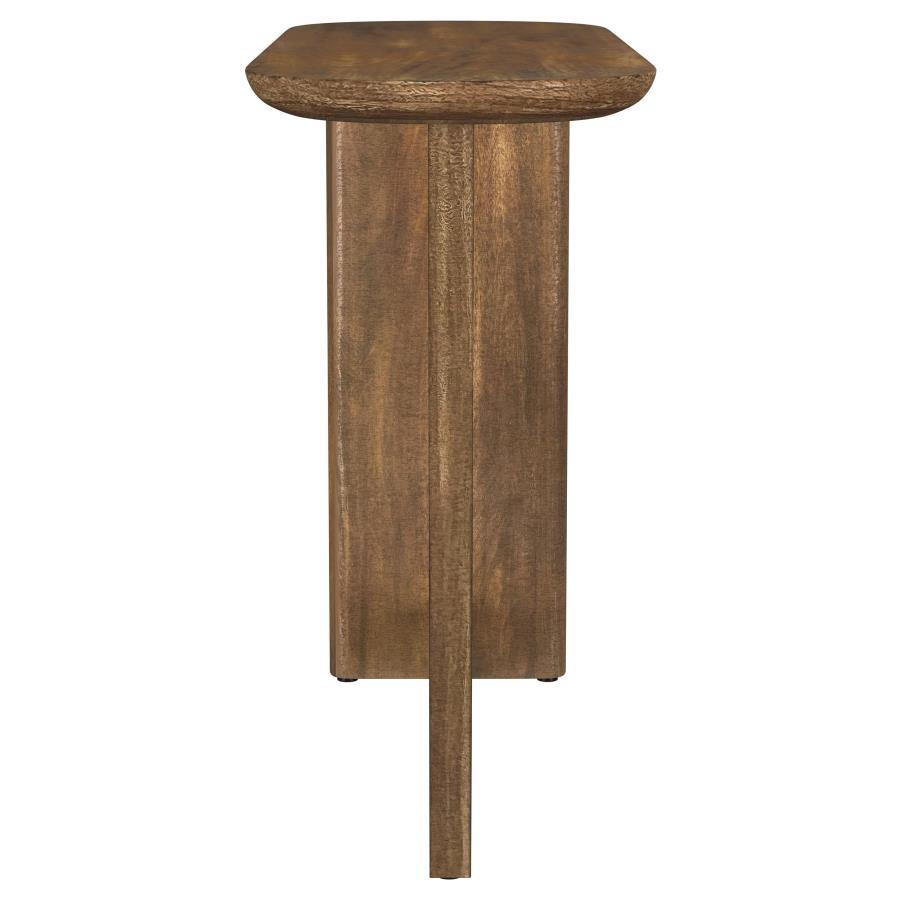 Fletcher - Oval Solid Mango Wood Entryway Console Table - Brown by Coaster Fine Furniture | Bel Furniture