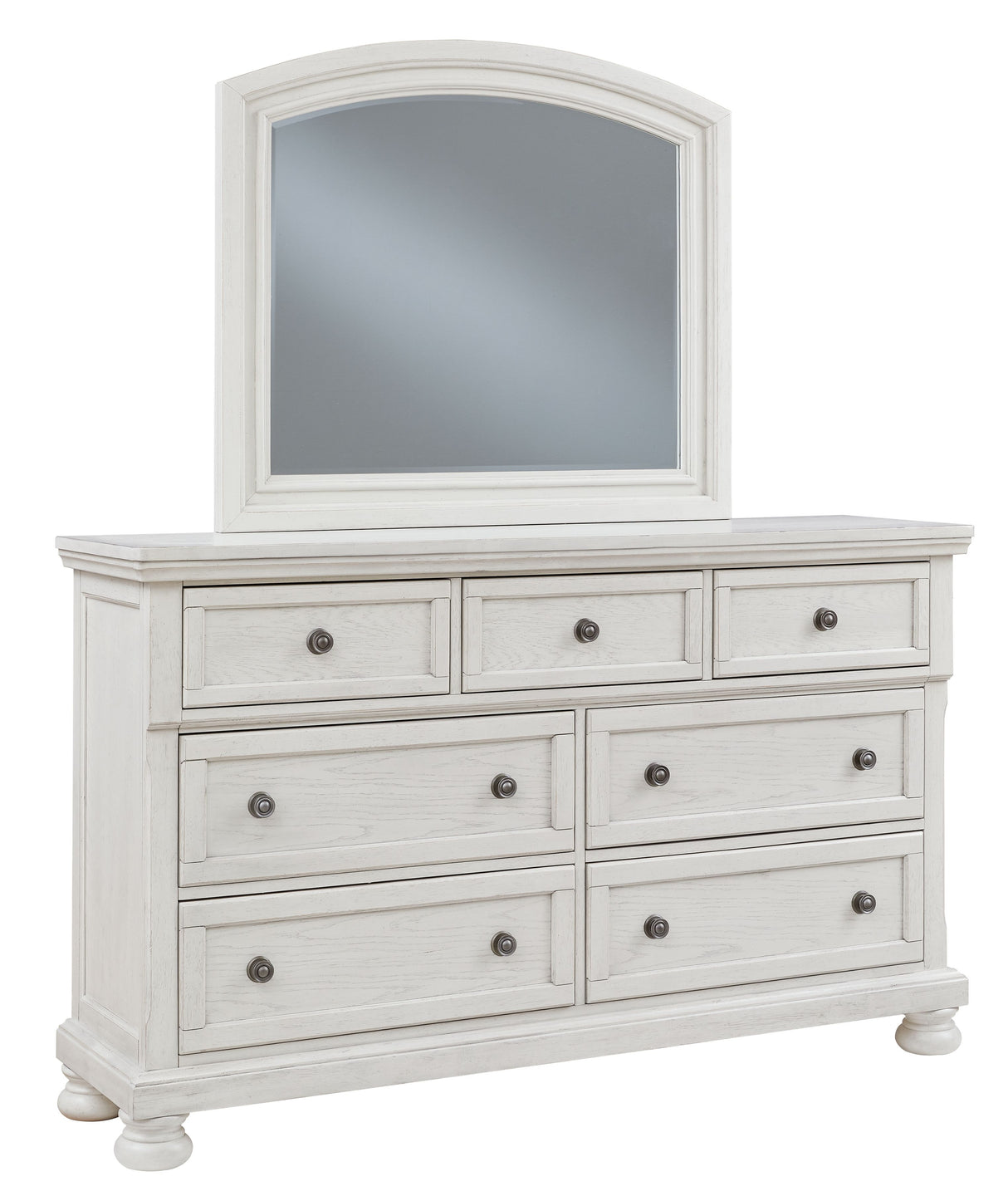 Robbinsdale - Antique White - Dresser, Mirror by Ashley® | Bel Furniture