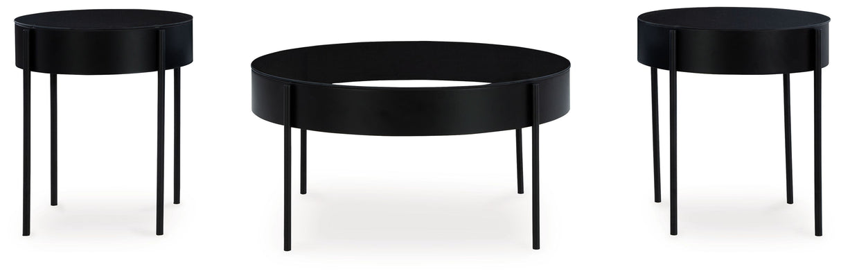 Ardoline - Black - Occasional Table Set (Set of 3) by Signature Design by Ashley® | Bel Furniture