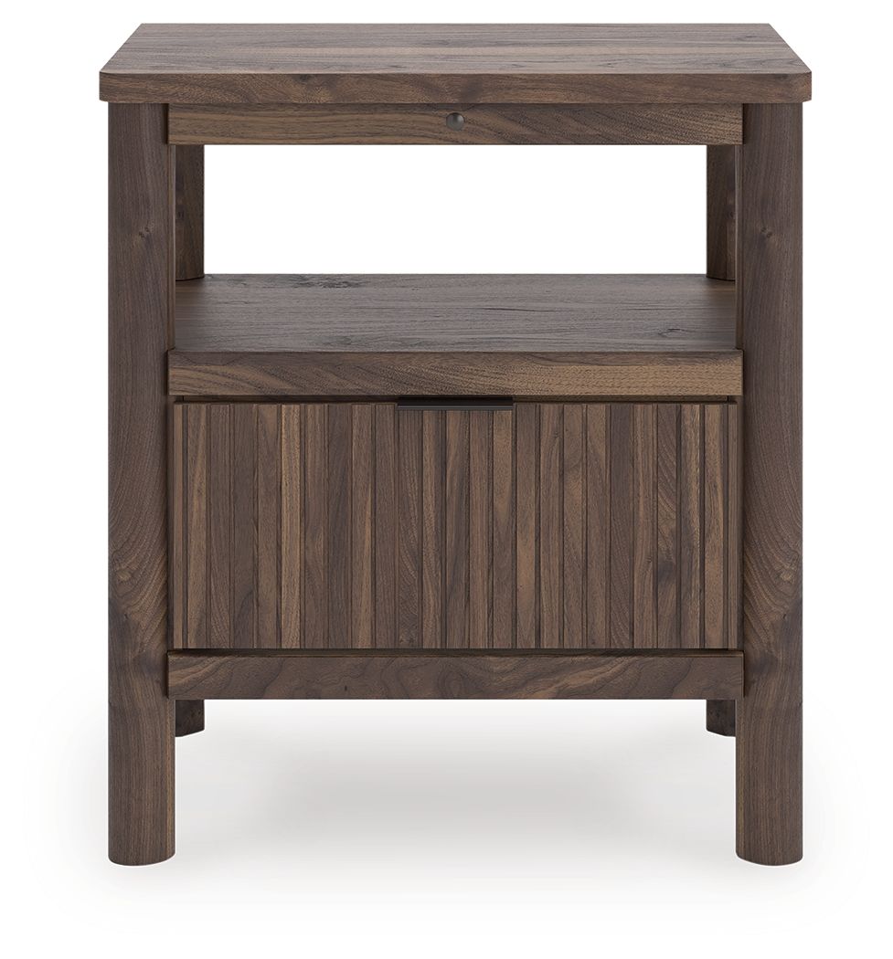 Pamytta - Brown - One Drawer Night Stand by Signature Design by Ashley® | Bel Furniture