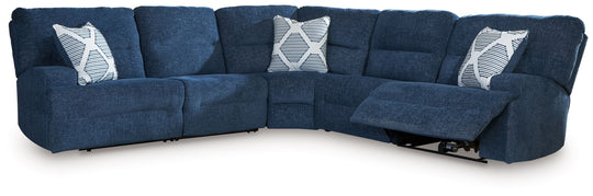 Acklen Place - Reclining Sectional Blue 5 Pc. Power Reclining Sectional by Signature Design by Ashley® | Bel Furniture