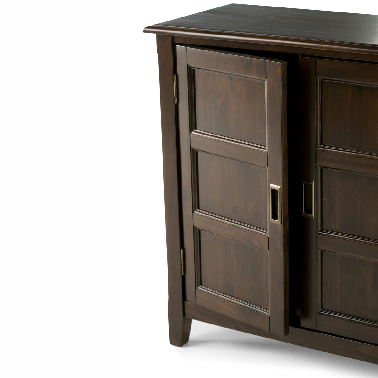 Burlington - Handcrafted Low Storage Cabinet by Simpli-Home | Bel Furniture