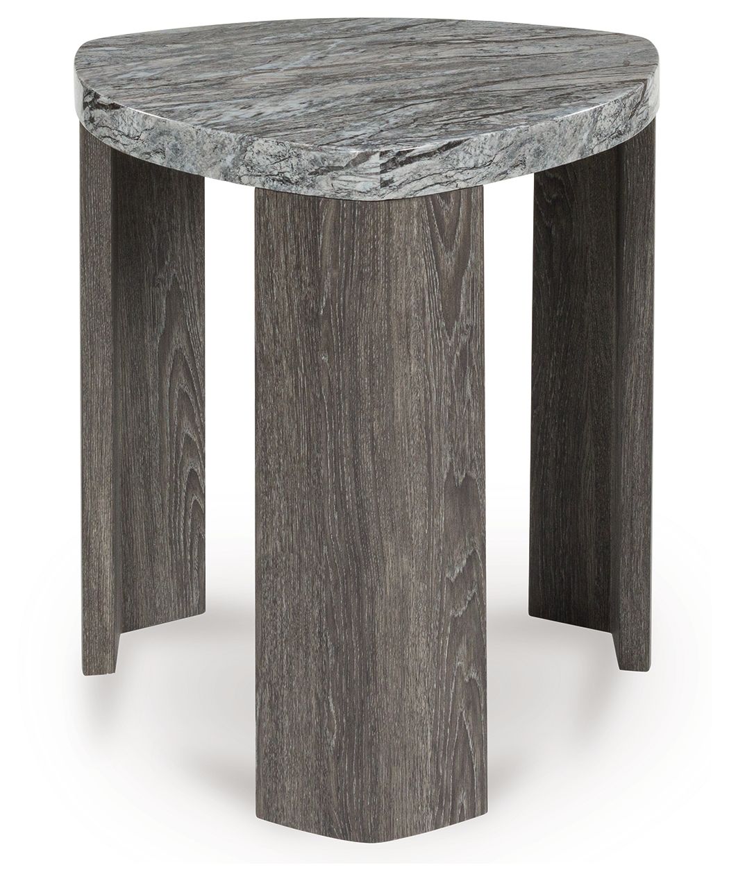 Surmour - Gray / Brown - Triangle End Table by Signature Design by Ashley® | Bel Furniture
