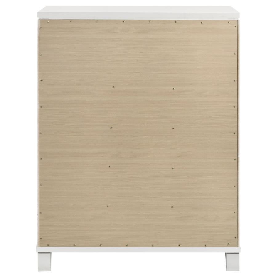 Marmore - 5-Drawer Bedroom Chest Of Drawers - White by Coaster Fine Furniture | Bel Furniture
