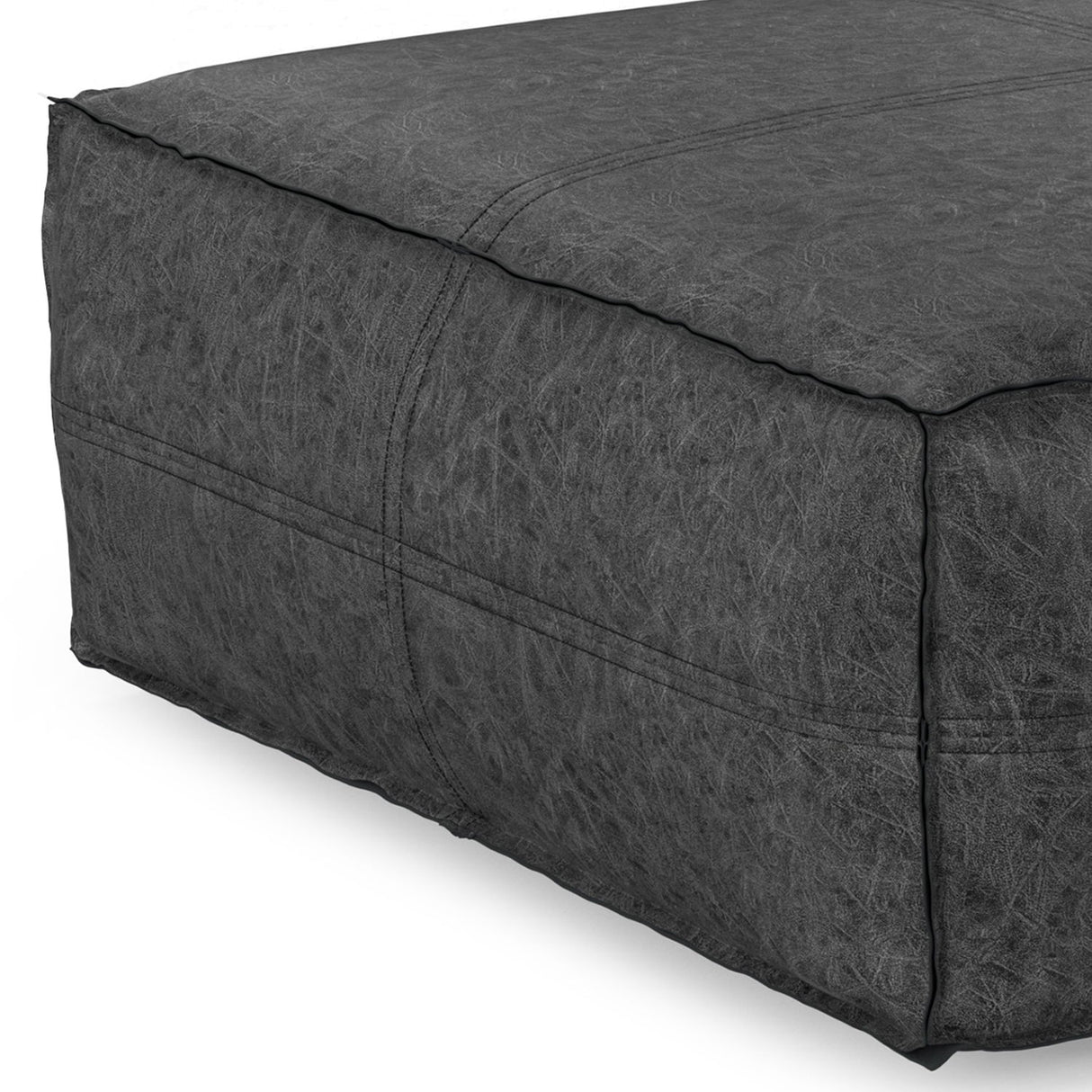 Brody - Large Square, Coffee Table Pouf by Simpli-Home | Bel Furniture