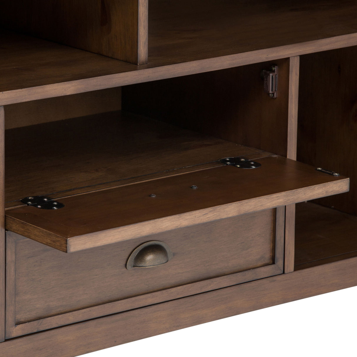 Redmond - TV Media Stand - Rustic Natural Aged Brown by Simpli-Home | Bel Furniture