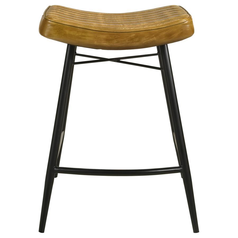 Bayu - Leather Upholstered Counter Stool (Set of 2) by Coaster Fine Furniture | Bel Furniture