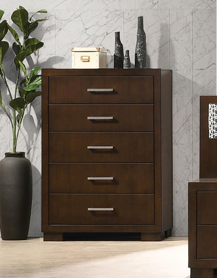 Jessica - 5-Drawer Bedroom Chest by CoasterEssence | Bel Furniture
