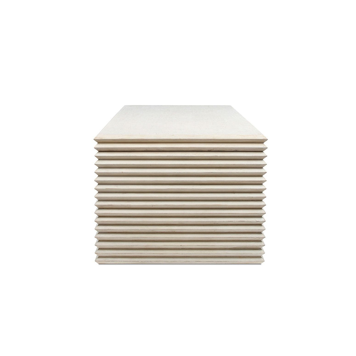 Veda - Geometric Waterfall Dining Table - White