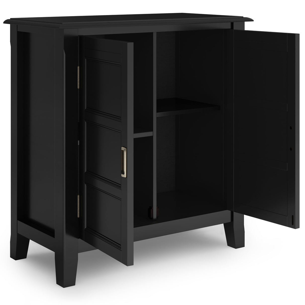 Burlington - Handcrafted Low Storage Cabinet by Simpli-Home | Bel Furniture