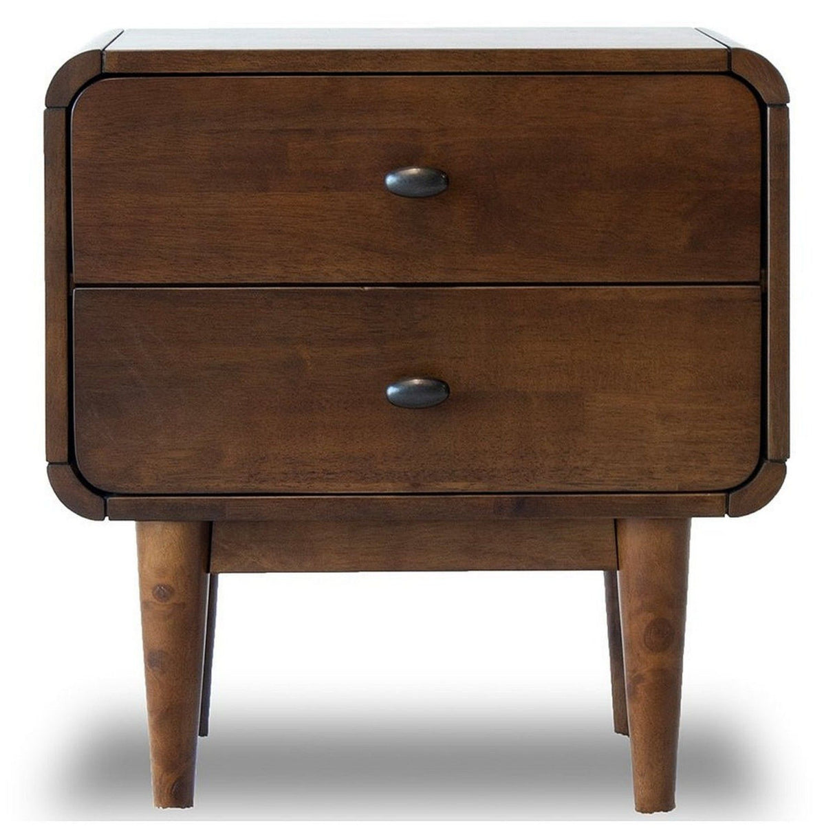 Alexa - Mid-Century Modern Style Night Stand - Brown by Ashcroft Furniture | Bel Furniture