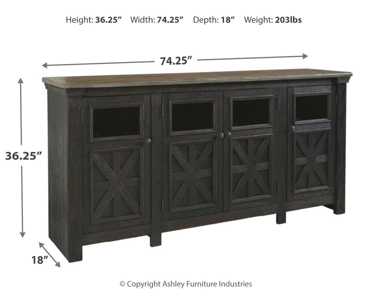 Tyler Creek - Black / Gray - Extra Large TV Stand by Signature Design by Ashley® | Bel Furniture