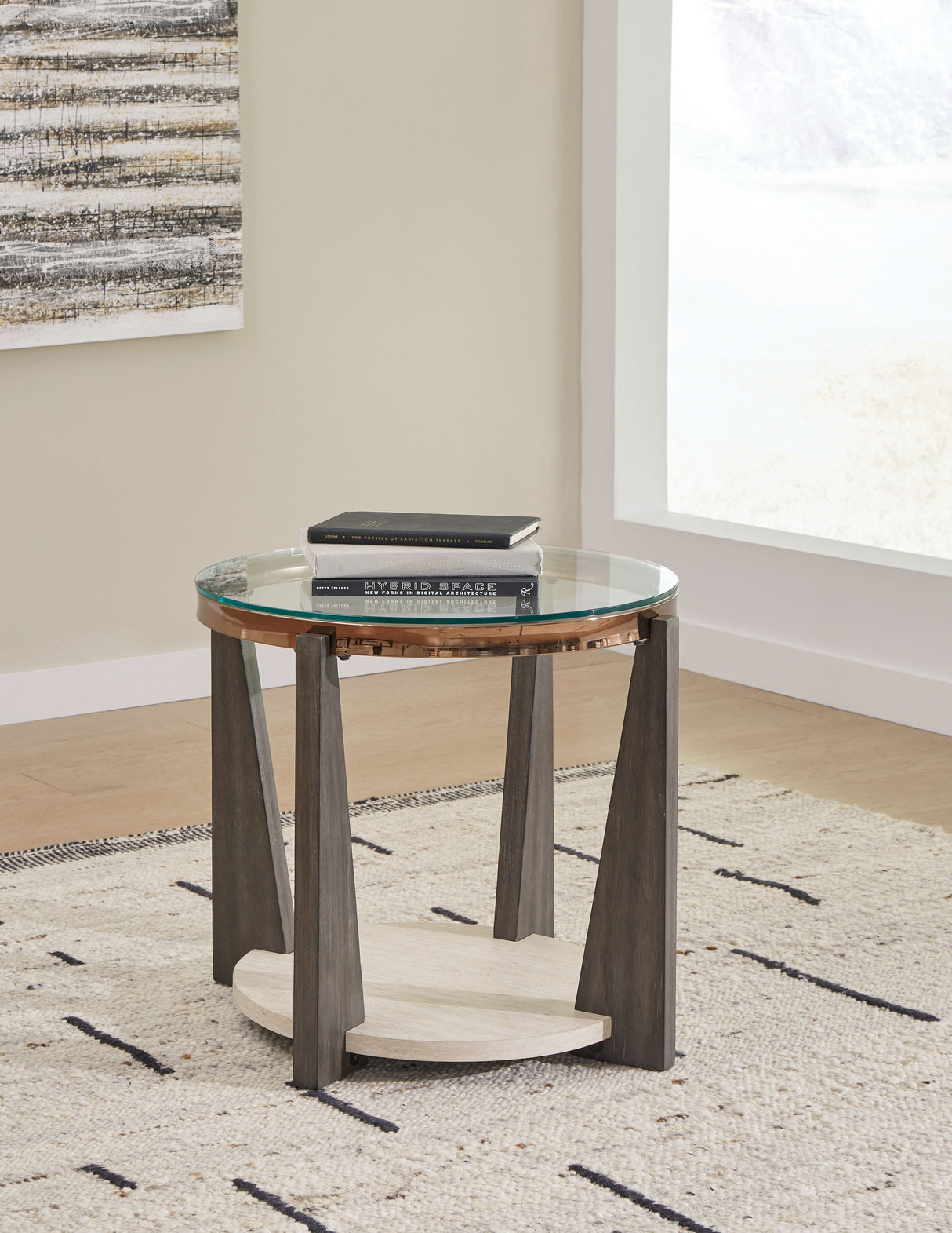 Frazwa - Multi - Round End Table by Signature Design by Ashley® | Bel Furniture