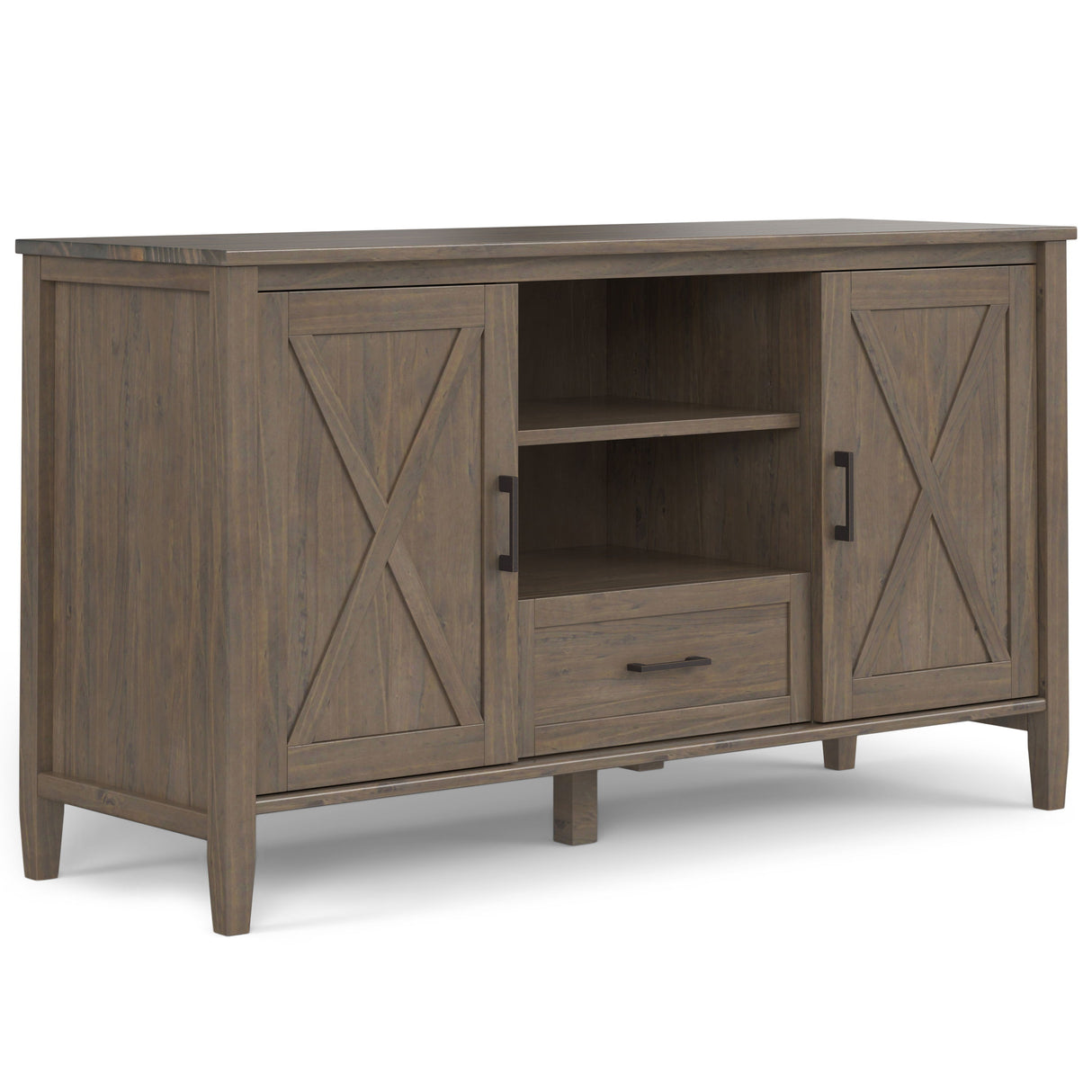 Ela - Medium TV Stand - Smoky Brown by Simpli-Home | Bel Furniture
