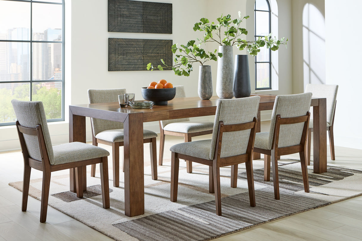 Kraeburn - Dining Room Set Light Brown 7 Pc. Table, 6 Chairs by Signature Design by Ashley® | Bel Furniture