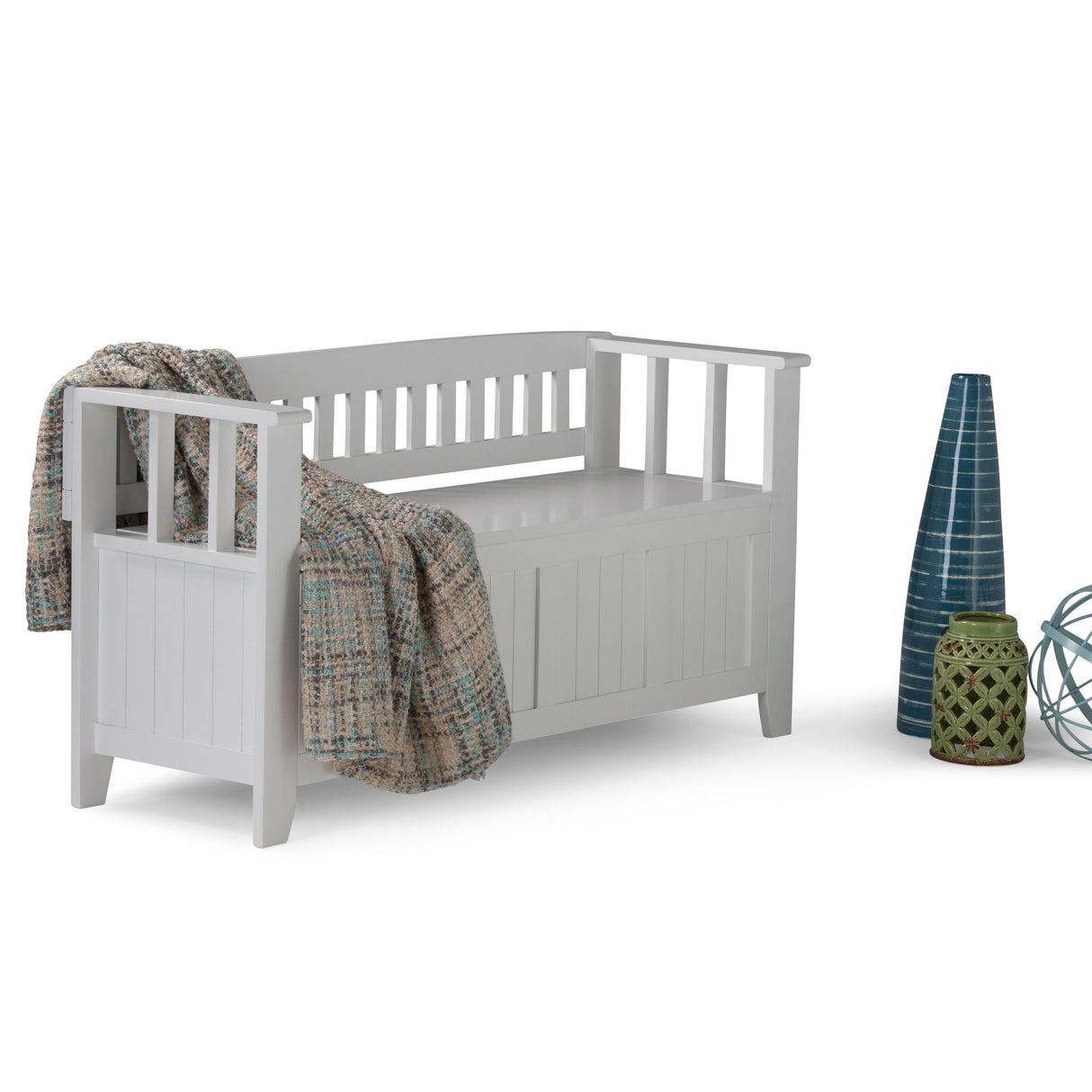 Acadian - Entryway Storage Bench, Handcrafted by Simpli-Home | Bel Furniture