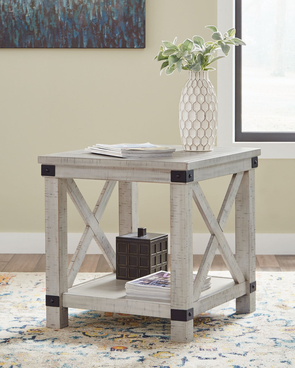 Carynhurst - Whitewash - Rectangular End Table by Signature Design by Ashley® | Bel Furniture