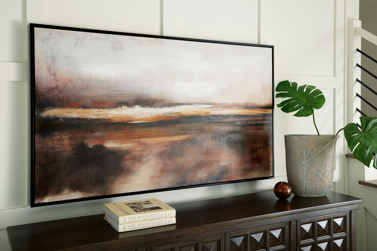 Drewland - Black / Brown / Orange - Wall Art by Signature Design by Ashley® | Bel Furniture