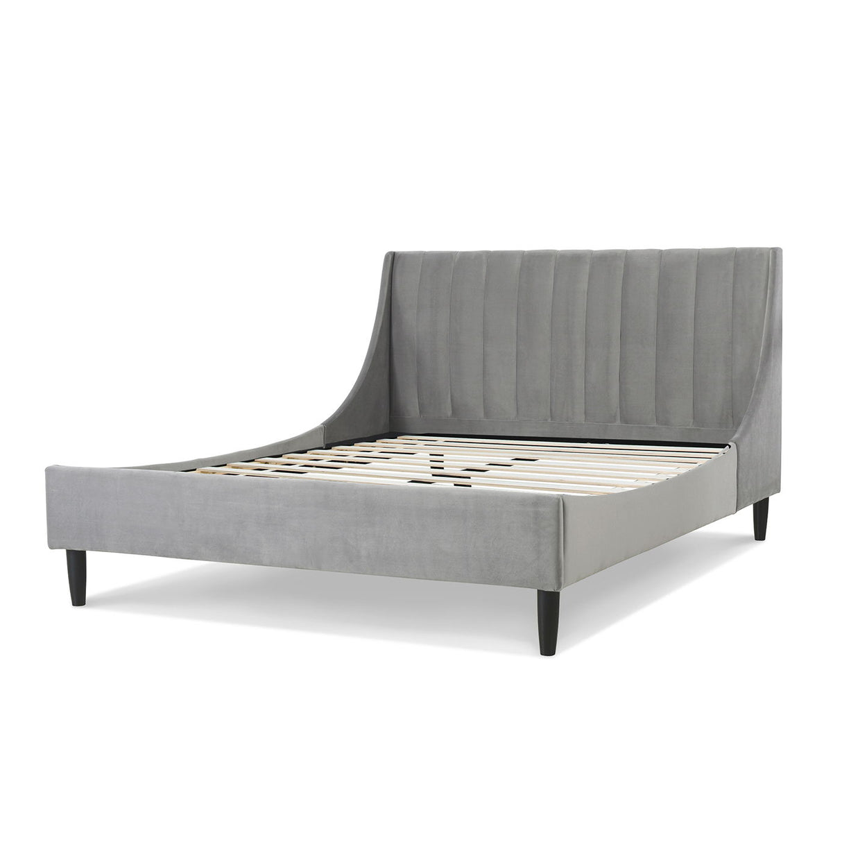 Aspen - Vertical Tufted Modern Headboard Platform Bed Set by Jennifer Taylor Home | Bel Furniture