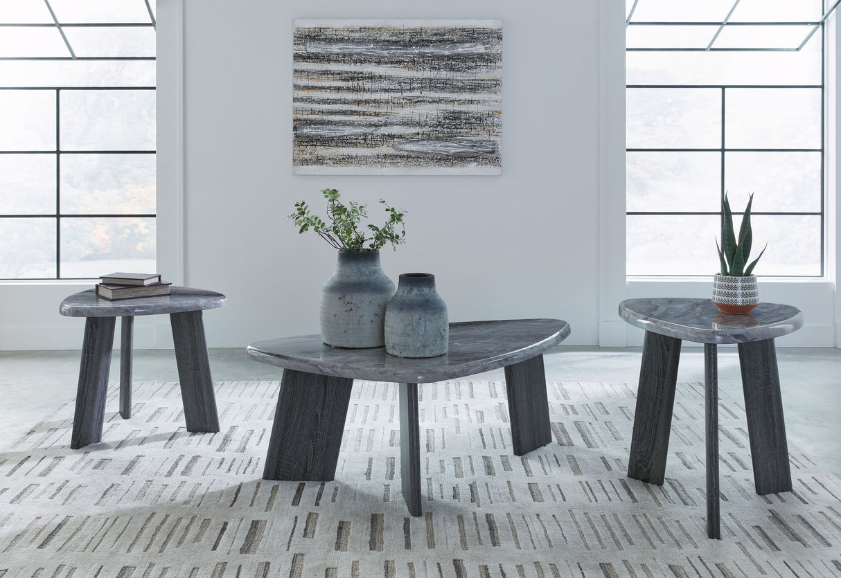Bluebond - Gray - Occasional Table Set (Set of 3) by Signature Design by Ashley® | Bel Furniture
