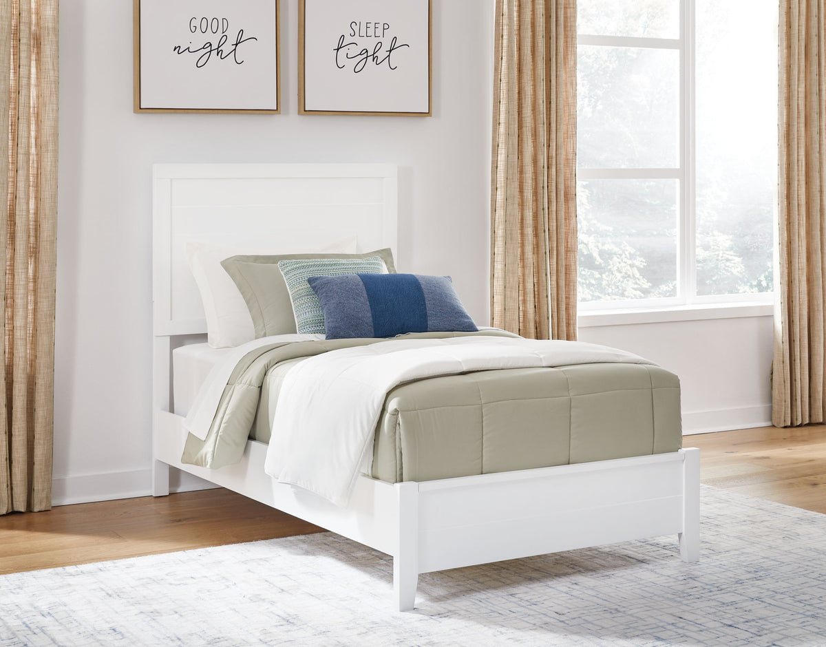 Binterglen - Twin Panel Bed - White