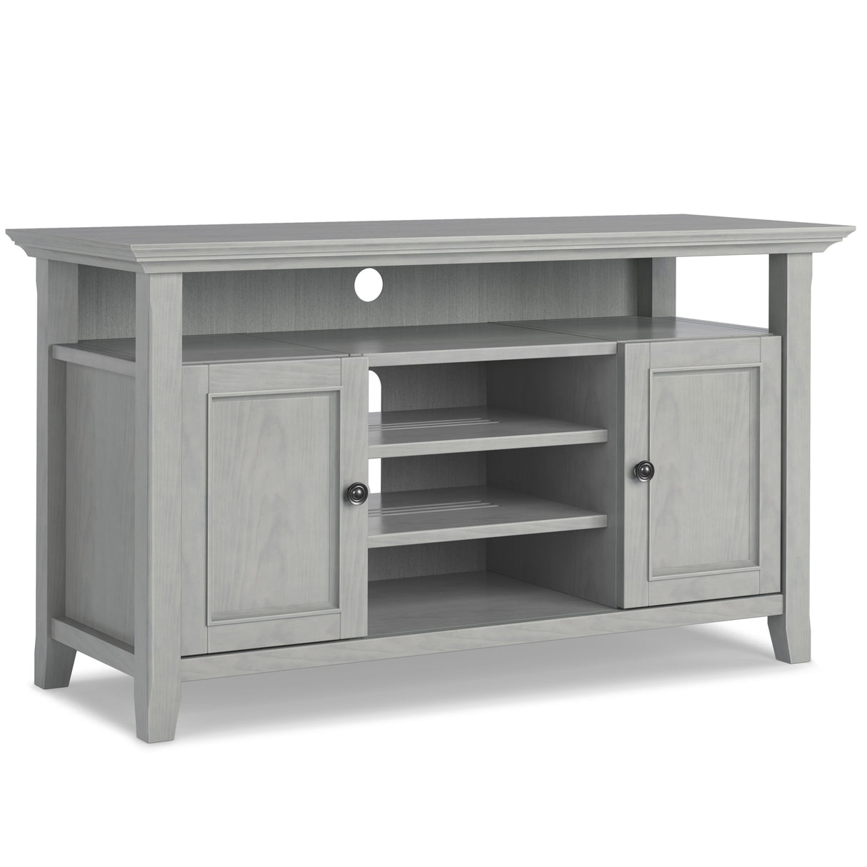 Amherst - TV Media Stand, Handcrafted Gray by Simpli-Home | Bel Furniture